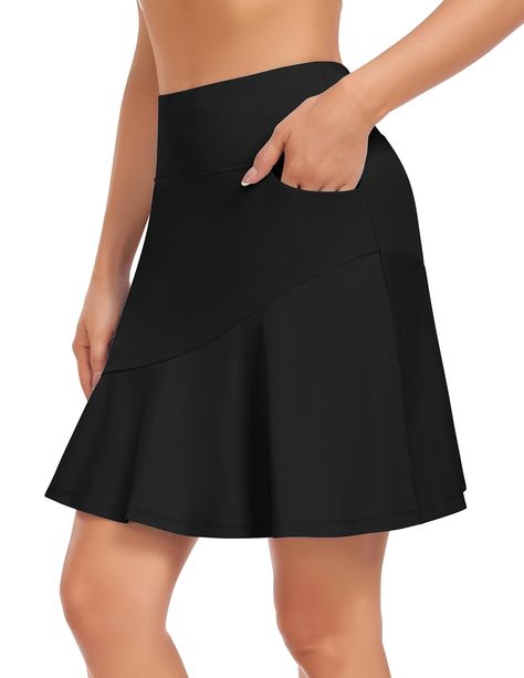 PRICES MAY VARY. 🎾 Tennis Skorts Skirts for Women►Tennis skirts with pockets adopt 4-way strech,moisture wicking and UPF50+ materials,which help you draw sweat away from your skin and keep you all day fresh.SUN PROTECTION, block harmful sun ray. 🎾 Modest Knee Length Skorts Skirts Ruffle►The long golf skirt features 19" knee length for more coverage.Build-in Mesh Liner Shorts(13" stay in place and don’t roll up).Enjoy your sports without worries, super comfortable and skin-friendly. 🎾 Golf Ski Skorts Skirts For Women, Golf Skorts, Golf Skirt, Swimsuit Material, Tennis Skirts, Tennis Skort, Golf Skirts, Golf Skort, Skirts For Women