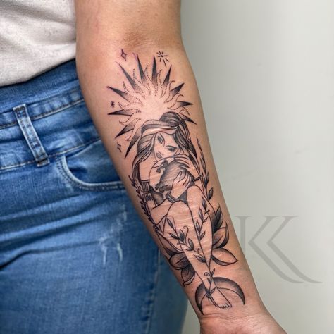 Woman Healing Tattoo, Tattoo Ideas About Self Growth, Self Love Sleeve Tattoo, Virgo Earth Tattoo, Spiritual Sleeve Tattoos For Women, Forearm Tattoo Women Sleeve, Powerful Women Tattoos Design, Spiritual Sleeve Tattoo, Mother Earth Tattoo