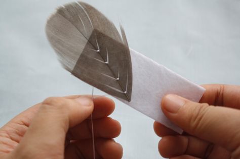 hand stitching a hair comb (instead of glue) https://www.jewelboxballerina.com/how-to-make-a-fabric-flower-fascinator Sewing Feathers To Fabric, Beaded Feathers, Diy Fascinator, Felt Patches, How To Make Fascinators, Ribbon Knot, Feather Flowers, Craft Embroidery, Trim Ideas