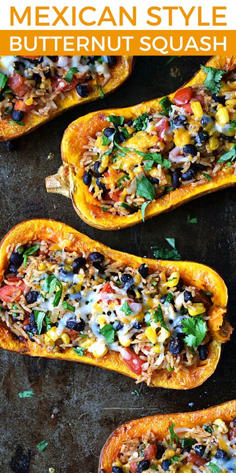 Butter Squash Recipe, Butternut Squash Stuffed, Stuffed Butternut Squash, Stuffed Butternut, Meatless Meal, Butternut Squash Recipes, Squash Recipes, Meatless Meals, Veggie Dishes