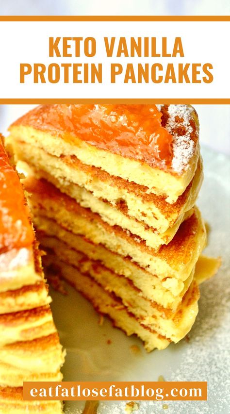 Low Carb Pancakes Cream Cheese, Protein Pancakes Recipe Easy, Keto Protein Pancakes, Pancakes Recipe Easy, Keto Pancake Recipe, Vanilla Protein Pancakes, Protein Pancakes Recipe, Protein Powder Pancakes, Best Keto Pancakes