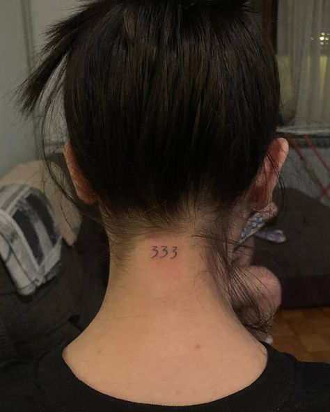 Tattoo Behind Neck, 333 Tattoo Ideas, Next Level Tattoo, 333 Tattoo, Middle Finger Tattoos, Elbow Tattoos, Complicated Love, Boost Creativity, Symbols Of Strength