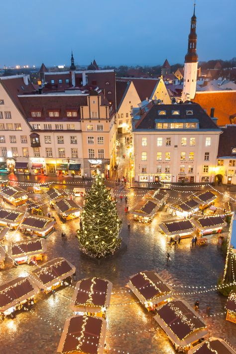 For some old-fashioned festive shopping, top up the glühwein and head to one of Europe's best German-style Christmas markets. Estonia Travel, German Christmas Markets, Christmas In Europe, Best Christmas Markets, Christmas Markets Europe, Tallinn Estonia, Zakopane, German Christmas, Town Square