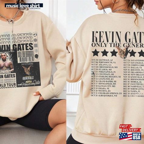 Vintage Kevin Gates 2023 Sweatshirt Only The Generals Tour T-Shirt Merch Hoodie Unisex Check more at https://musicloveshirt.com/product/vintage-kevin-gates-2023-sweatshirt-only-the-generals-tour-t-shirt-merch-hoodie-unisex/ Merch Hoodie, Kevin Gates, San Angelo, Tour T Shirts, Family Shirts, Birmingham, Gate, Sweatshirts, Music