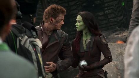 Gamora And Peter, Starlord And Gamora, Gamora Marvel, Peter Quill, Green Queen, You Are My Life, Zoe Saldana, Movie Couples, The Guardians