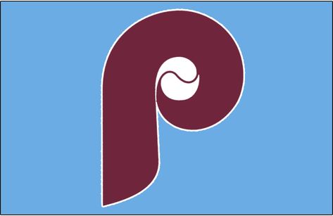 Philadelphia Phillies Jersey Logo (1987) - A maroon P with a baseball on a powder blue jersey, worn on Phillies road jersey in 1973 and again from 1987-88 Antler Art Drawing, Go Phillies, Grandpa Tattoo, Phillies Jersey, Beer Pong Table Designs, Philadelphia Phillies Logo, Phillies Logo, Caps Game, Philly Style