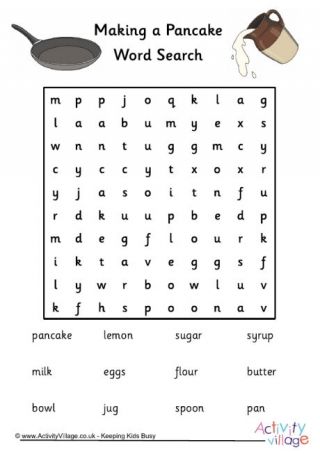 Making a Pancake Word Search Pancake Tuesday Activities For Kids, Pancake Games, Pancake Craft, Pancake Day Activities, Pancake Activities, Pancake Day Crafts, Shrove Tuesday Activities, Pancake Birthday, Shrove Tuesday Pancakes