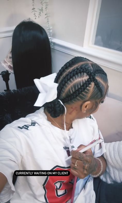 4 Braids Hairstyles For Black Women, Hairstyles With Weave Braided, Cute Hairstyles Braids, Braid Hairstyles For Black Women, 4 Braids Hairstyle, Easy Braid Styles, Feed In Braids Hairstyles, Cute Braided Hairstyles, Cute Box Braids Hairstyles