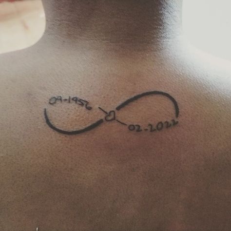 Tattoos For Your Husband, Kid Tattoos For Moms, Infinity Name Tattoo, Tattoo Infinity, Memorial Tattoo Quotes, Grandma Tattoos, Memory Tattoos, Husband Tattoo, In Loving Memory Tattoos