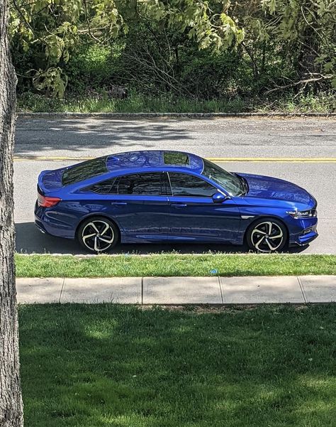 Blue Honda Accord Sport, Honda Accord Blue, Blue Honda Accord, Blue Honda Civic, 2019 Honda Accord, Honda Accord Custom, Dodge Charger Models, Honda Valkyrie, Best Cars For Teens