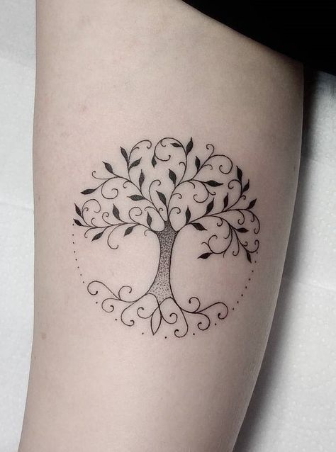 Small Tree Of Life Tattoo For Women, Tree Of Life With Birth Flowers Tattoo, Celtic Tree Of Life Tattoo Feminine, Tree Of Life Tattoo For Women Mom, Delicate Tree Of Life Tattoo, Tree Of Life Yoga Tattoo, Tree Of Life Tattoos, Small Celtic Tattoos, Celtic Tree Tattoos