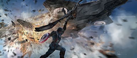 Awesome Key Frame Art for CAPTAIN AMERICA: THE WINTER SOLDIER — GeekTyrant Captain America Artwork, Winter Soldier Wallpaper, Captain America 2, Captain America The Winter Soldier, The Marvels, Captain America Winter Soldier, Concept Art World, The Winter Soldier, Marvel Captain America