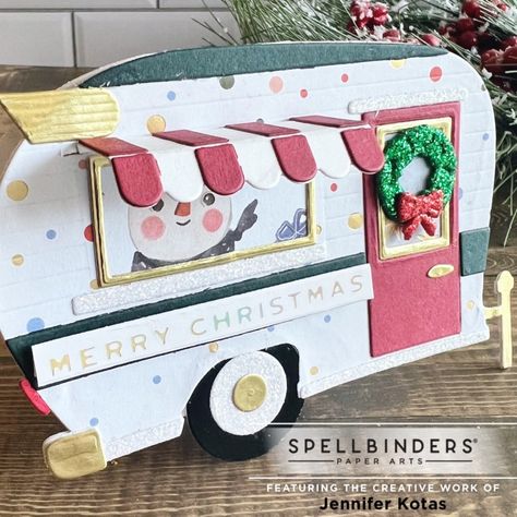 Spellbinders Warm Wishes Camper Collection - Who Stole My Glitter? Camper Life, Glitter Cardstock, White Glitter, Paper Pads, Anniversary Celebration, Christmas Magic, Creative Work, Card Art, The Winter