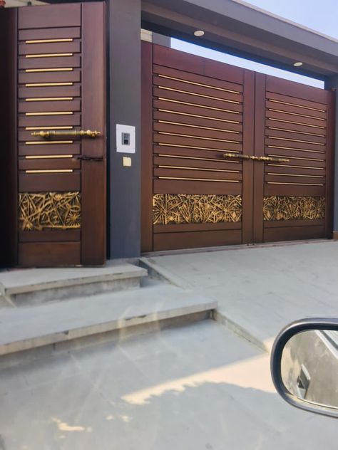 Main Gate Design Iron, House Front Gate Wall Design, Iron Main Door Gate Design, Main Gate Design Latest Main Gate Designs, Home Gate Design Indian, Main Door Design Entrance Iron, Entrance Gates Design For Home, Main Entrance Gate Design, Main Gate Design Entrance Iron Doors Modern