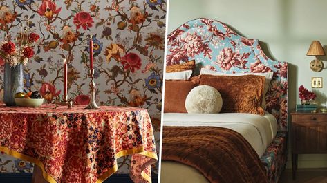 Luxury interior brand House of Hackney has launched its latest collaboration with Anthropologie for fall – it's the ultimate take on maximalist design Quilt Photography, Washed Linen Duvet Cover, House Of Hackney, Maximalist Style, Doll Things, House Aesthetic, Wooden Side Table, Velvet Bed, Linen Duvet Covers