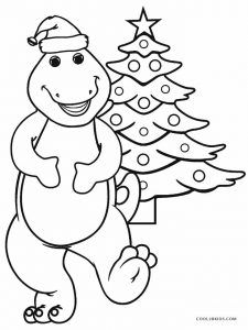 Barney Christmas, Kids Christmas Coloring Pages, Happy Birthday Coloring Pages, Christmas Tree Coloring Page, Birthday Coloring Pages, Tree Coloring Page, Dinosaur Coloring Pages, Dinosaur Coloring, Online Coloring Pages