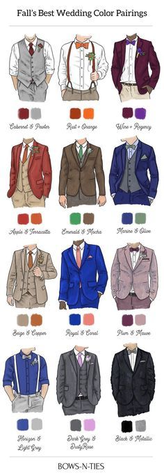 Trending Wedding Colors, Most Popular Wedding Colors, Wedding Suit For Men, Terno Slim Fit, Fashion Infographic, Popular Wedding Colors, Groomsmen Accessories, Výtvarné Reference, Mode Tips