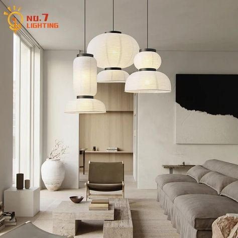 Japanese Paper Pendant Lights | Rice Paper Lamps Pendants | Rice Paper Pendant Light - Pendant Lights - Aliexpress Rice Paper Pendant, Paper Pendant Light, Rice Paper Lamp, Paper Lamps, Paper Pendant, White Living, White Living Room, Japanese Paper, Rice Paper