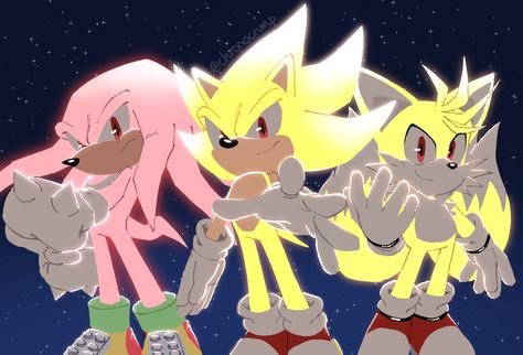 Super Knuckles, Sonic Tails, Sonic Heroes, Super Sonic, Sonic Funny, Sonic Fan Characters, Sonic Franchise, Sonic Adventure, Hedgehog Art