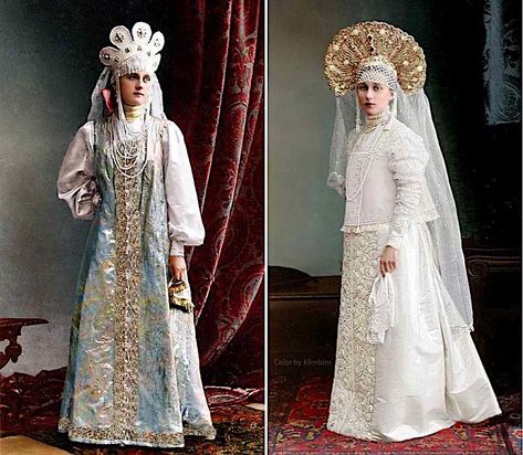 The Romanovs' Last Spectacular Ball Brought to Life in Color Photographs (1903) | Open Culture Russian Dress, Royal Ball, Costume Ball, Imperial Russia, Rehearsal Dress, Russian Artists, Colour Photograph, Color Of Life, Historical Fashion