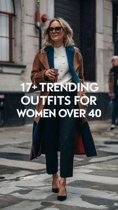 Trendy Outfits For Over 40, Clothes 40s For Women, Cool Outfits For Women In Their 30s, 40 Something Style, Fall Outfits Over 40 Women, Fashion Inspo Outfits Over 40, Clothes For Women In 40s Outfit Ideas, Chic Mom Aesthetic, Fashion In 40's For Women