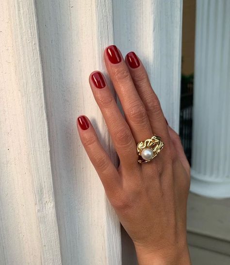 Red Nail Polish, Red Nail, Minimalist Nails, Manicure Y Pedicure, Fire Nails, Classy Nails, Dream Nails, Stiletto Nails, Nail Trends