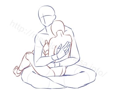 Couple Poses Drawing Reference Carrying, Laying Down Kissing Reference, Cuddling Pose Sitting, People Cuddling Drawing Base, Drawing Reference Sitting On Ground, Jump Hug Reference, Hugging On The Floor Reference, Two People Sitting Reference, Sleeping On Someones Lap Reference