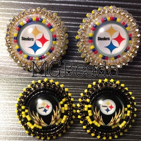 Work Earrings, Native Beading, Pittsburg Steelers, Seed Bead Earrings, Bead Earrings, Seed Bead, Beaded Earrings, Halloween Wreath, Bead Work