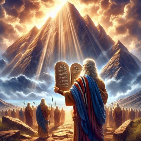 Moses 10 Commandments, Jesus Love Images, Christian Photography, Bible Artwork, Dove Pictures, Christ Artwork, The Ten Commandments, Bible Study Plans, Heaven Art