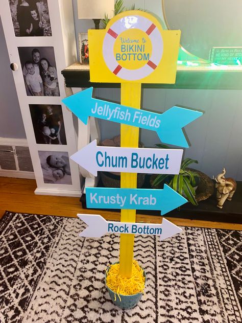 All from dollar tree Sponge Bob Trunk Or Treat Ideas For Cars, Diy Spongebob Decor, Spongebob Dollar, Spongebob Diy Decorations, Diy Spongebob Decorations, Spongebob Decorations Diy, Spongebob Decor, Spongebob Diy, 25 Spongebob