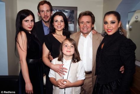 Family man: Davy Jones with his family Annabel Jones, Josh Cramer, Jessica Jones and son Phoenix Burrows with Davy and wife Jessica Pacheco backstage at Royal Albert Hall in London on May last year Davy Jones Monkees, Thomas Jones, Michael Nesmith, Jones Family, Shocking News, Davy Jones, The Monkees, Royal Albert Hall, Hollywood Walk Of Fame