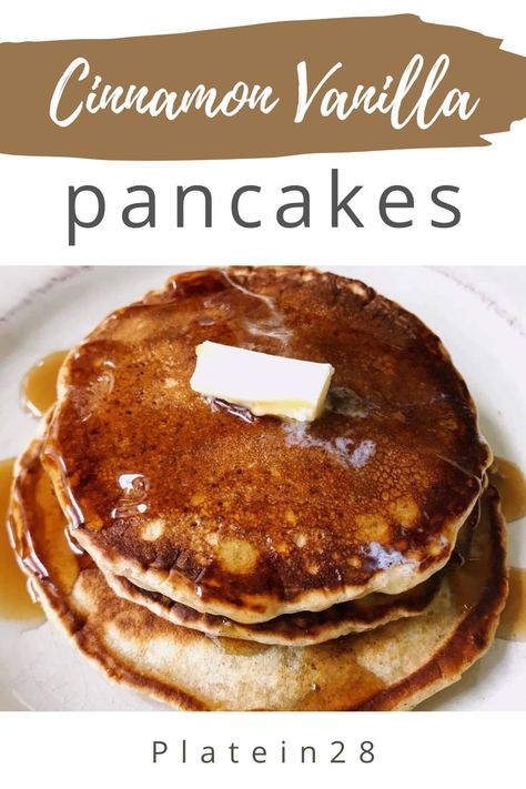 Cinnamon Sugar Pancakes, Cinnamon Pancakes Recipe, Vanilla Pancakes, Flavored Pancakes, Pancakes From Scratch, Cinnamon Pancakes, Homemade Pancakes, Pancakes Easy, Easy Cinnamon