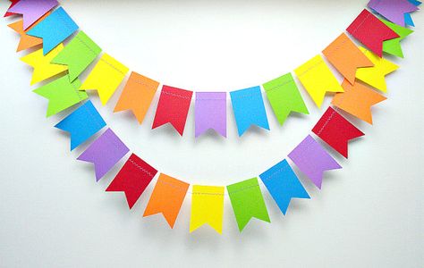 Rainbow Classroom Theme, Classroom Decor Rainbow, Rainbow Party Decorations, First Birthday Girl, Rainbow Garland, Diy Preschool, Rainbow Nursery Decor, Rainbow Parties, Flag Garland