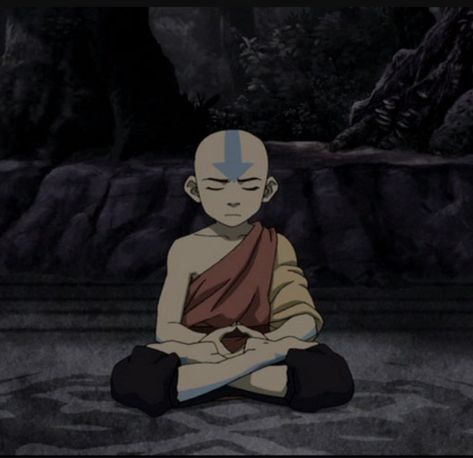 Aang Profile Picture, Avatar Aang Meditation, Aang Meditating, Avatar The Last Airbender Pfp, Avatar The Last Airbender Icons, Avatar Tattoo, Aang The Last Airbender, Avatar Ang, Avatar Picture