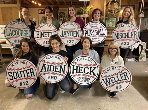 Baseball Yard Signs Diy, Baseball Team Mom Ideas, Baseball Wives, Baseball Yard Signs, Baseball Banquet, Team Mom Baseball, Baseball Dugout, Backyard Baseball, Baseball Ideas