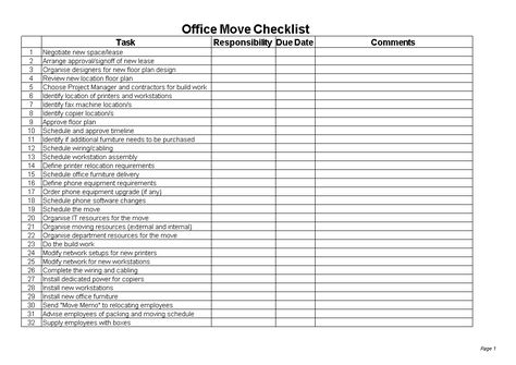 Office Move Checklist Excel - How to create an Office Move Checklist in Excel? Download this Office Move Checklist Excel template now! Office Moving Checklist, Office Move Checklist, Move Checklist, Moving 101, Move In Checklist, Wedding Photo Checklist, Fall Party Invitations, Office Moving, Moving Checklist