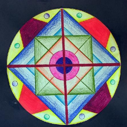 Lesson Plan Radial Design Mandala Radial Balance Drawing, Radial Symmetry Design, Elements Of Art Examples, Radial Design Art, Balance Drawing, Radial Balance, Symmetrical Balance, Symmetry Design, Radial Design