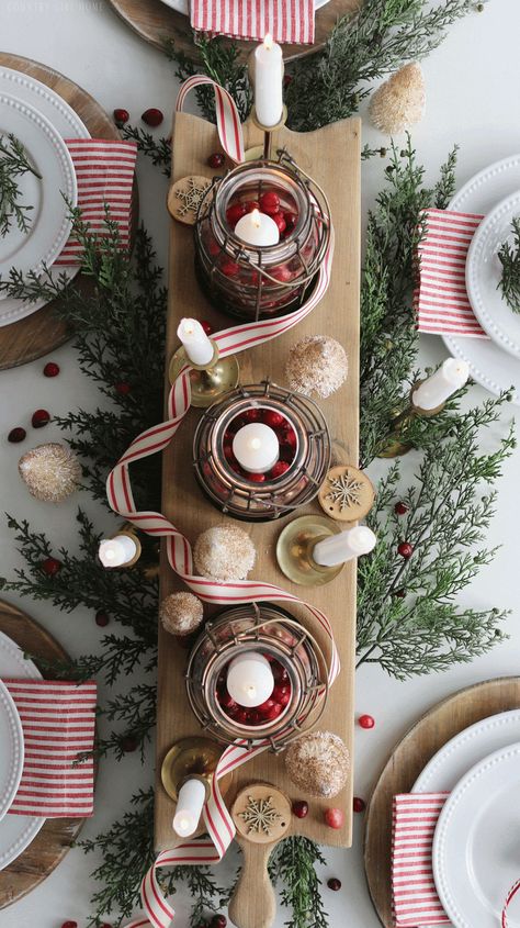 2023new Year, Candle Tablescapes, Xmas Table, Table Decoration Ideas, Christmas Dining Table, Deco Table Noel, Tafel Decor, Christmas Dinner Table, Christmas Table Centerpieces