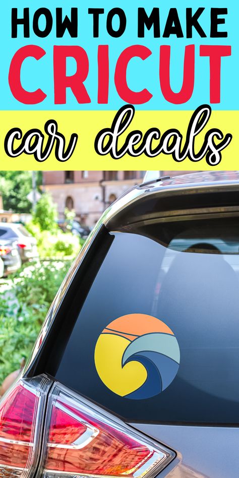 How to make car decals. Cricut tutorial for creating car decals. Easy DIY car decal tips. Diy Car Magnet Decal, How To Make Car Stickers With Cricut, Cricut Bumper Stickers Car Decals, Vinyl For Car Decals, Diy Car Stickers, Car Window Decals Cricut, Diy Car Decals, Car Decals Cricut, Cricut Car Decals Vinyls