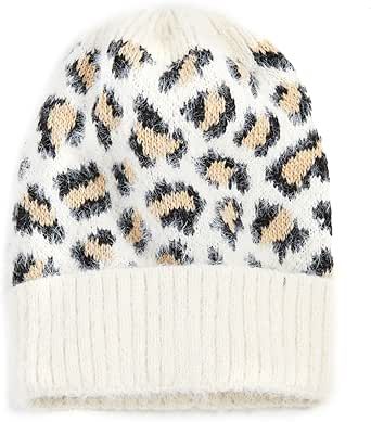 Hat Attack Women's Leopard Beanie Leopard Beanie, White Hat, China Fashion, Beanie Hat, Hat Sizes, Hat Designs, Soft Knits, Beanie Hats, Latest Design