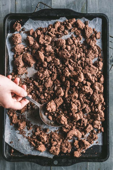 Baking Tips and Conversions to Be a Better Baker | The Kate Tin Chocolate Crumble Recipe, Espresso Syrup, Chocolate Crumble, Chocolate Crumbs, Shortcake Cake, Carrot Cakes, Crunch Recipe, Mascarpone Frosting, Strawberry Shortcake Cake