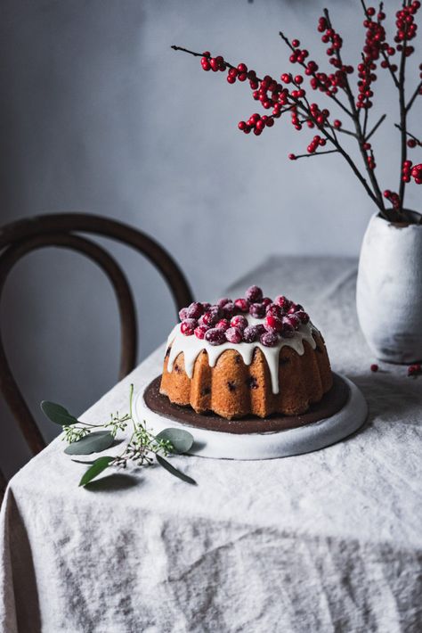 ALMOST-FAMOUS CRANBERRY BUNDT CAKE - ful-filled Cranberry Bundt Cake, Matcha Milk, Sugared Cranberries, Dessert Photography, Angel Cake, Cake Photography, Food Photography Inspiration, Cranberry Recipes, Coconut Macaroons