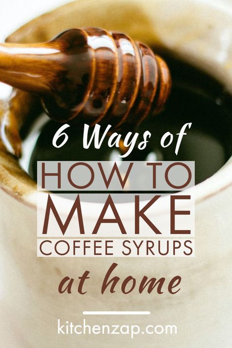 Shelf Stable Coffee Syrup, Coffee Syrup Recipes, Healthy Syrup, Vanilla Syrup For Coffee, Sugar Free Coffee Syrup, Homemade Coffee Syrup, Coffee Creations, Coffee Syrups, Flavored Coffee Creamer