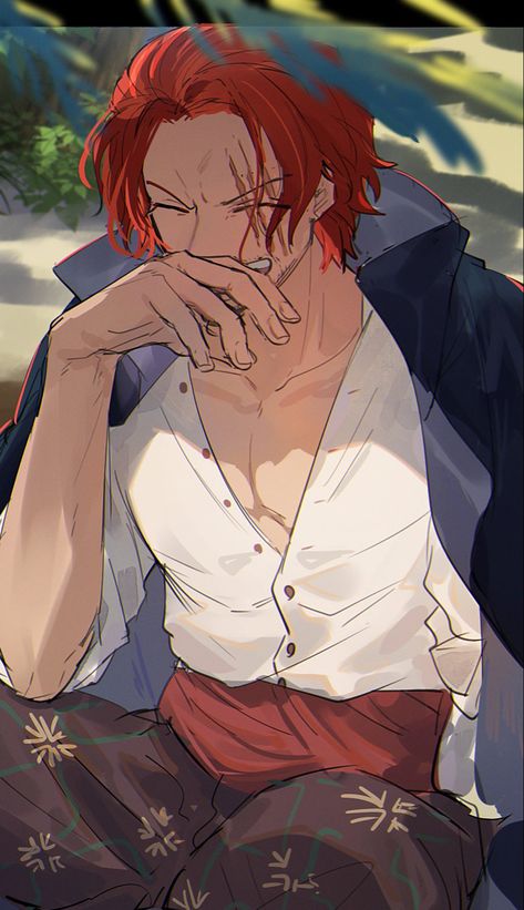 Shanks One Piece Red Hair Shanks, Zoro Nami, One Piece Man, One Piece Drawing, One Piece Images, One Piece Pictures, One Piece Fanart, Manga Anime One Piece, Bts Chibi