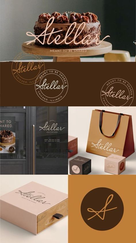 Elegant retro bakery branding design #logoanimation📍 #fresh #nature 📍 Compost Poster, Shop Branding Design, Bakery Branding Design, Organic Food Logo, Dessert Logo, Bake Sale Packaging, Ice Cream Logo, Logo Bakery, Food Logo Design Inspiration