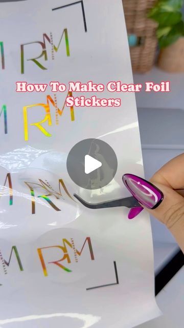 Reyna | DIY Crafter on Instagram: "How To Make Clear Foil Stickers With Your Cricut.  Making foil stickers involves several steps and can be done using different methods depending on the resources available.  Here’s a basic guide to making foil stickers at home using a laser printer and a laminator:  Materials Needed  	1.	Sticker Paper: Preferably laser printer compatible (but the brand I bought was for inkjet but worked wonderfully for my laser printer ). 	2.	Laser Printer: For printing your design. 	3.	Foil Sheets: Available in various colors. 	4.	Laminator or Foil Applicator: To apply heat and pressure. 	5.	Scissors or Cutting Machine: For cutting the stickers.  Steps  	1.	Design Your Stickers: 	•	Use graphic design software (like Adobe Illustrator, Photoshop, or free alternatives like How To Make Clear Stickers, How To Make Stickers At Home, Sticker Display, Stickers At Home, Craft Displays, Diy Foil, Cricut Stickers, Foil Stickers, How To Make Stickers