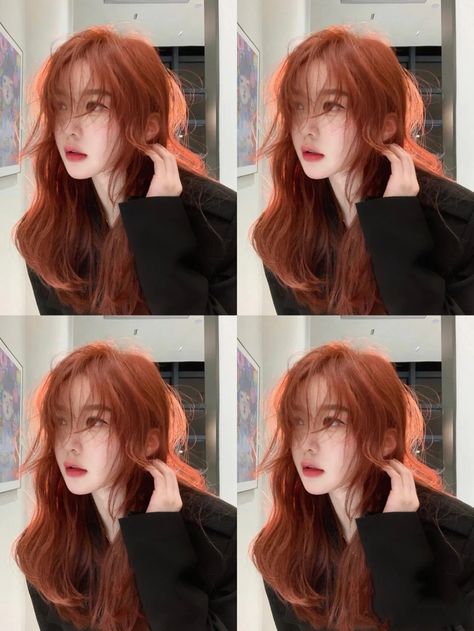 Korean Hair Color, Hair Color Underneath, Red Hair Inspo, Ginger Hair Color, Pretty Hair Color, Haircuts For Medium Hair, Haircuts Straight Hair, Hair Up Styles, Hair Dye Colors