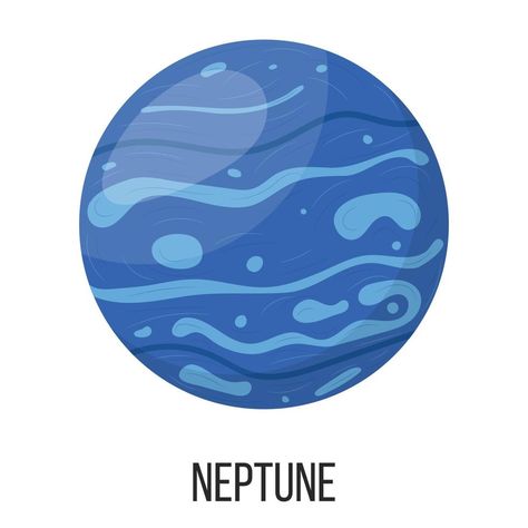 Planet Illustration Design, Neptune Planet Drawing, Neptunus Planet Aesthetic, Planet Neptunus, Planets Aesthetic Drawing, Solar System Cartoon, Cartoon Planets, The Neptunes, Planet Cartoon