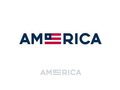 America by Luis Lopez Grueiro Aviation Logo, American Logo, Typography Logo Inspiration, Custom Hang Tags, City Logo, Campaign Logo, Happy Fourth Of July, Branding Mood Board, Sports Graphic Design