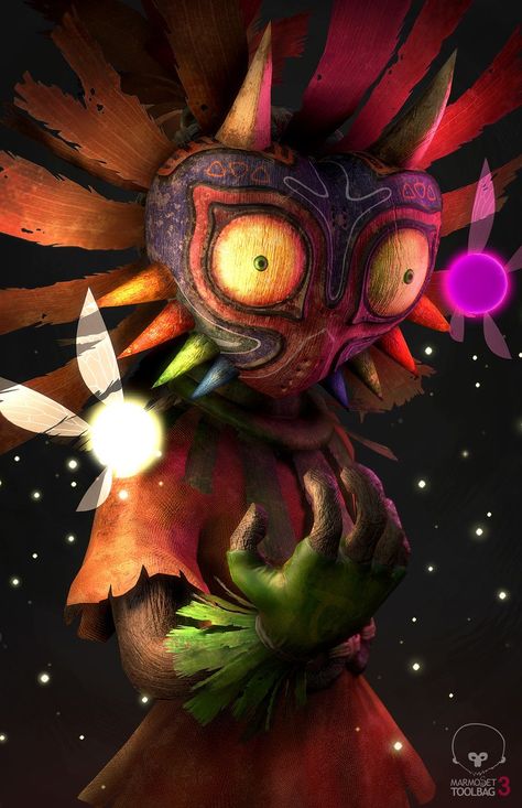 ArtStation - Majora's Mask (3D Fan Art), Albert Wilson Majoras Mask Skull Kid, Majoras Mask Art, All Spiderman, Zelda Tattoo, Legend Of Zelda Memes, Majoras Mask, Link Zelda, Nintendo Art, Zelda Art